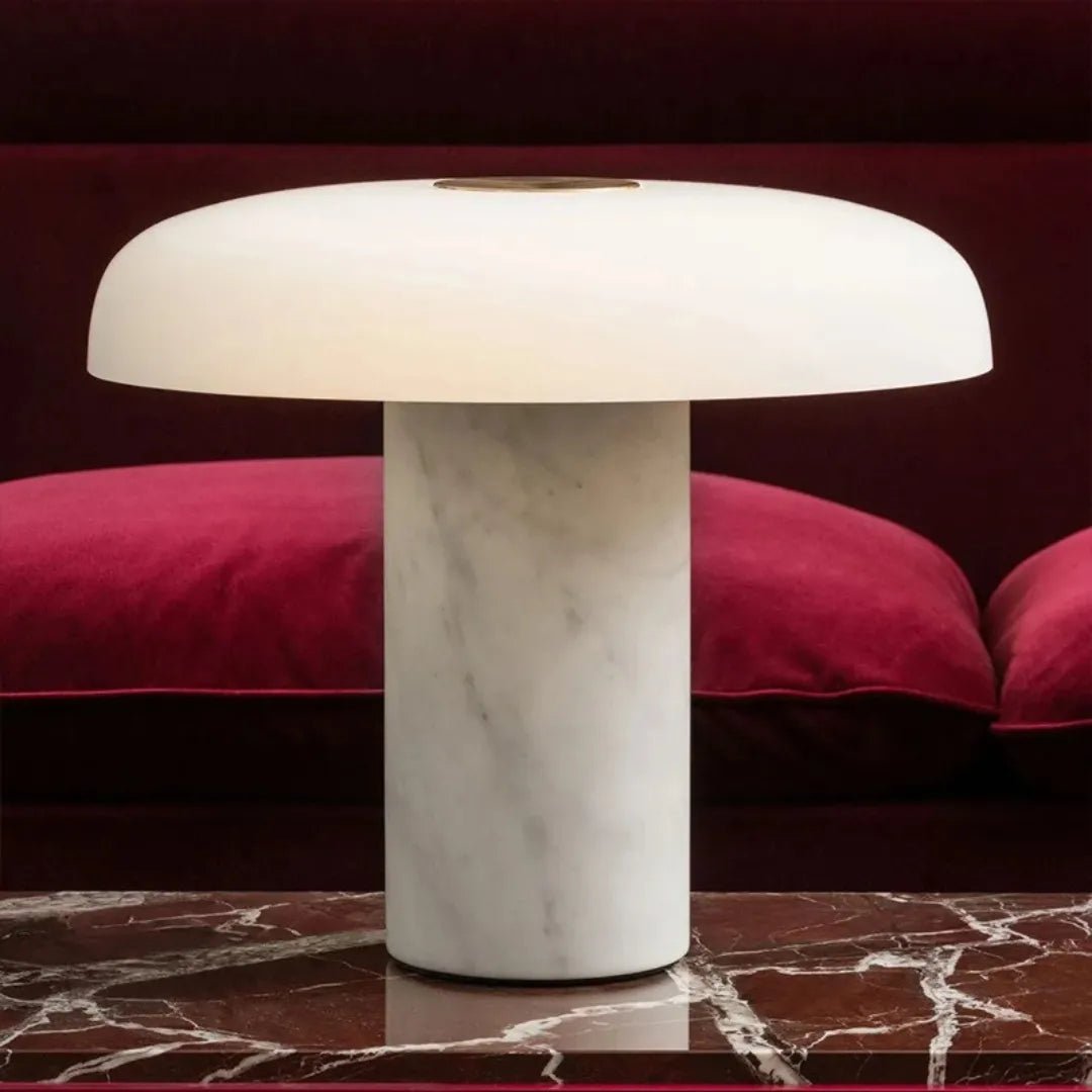 Luminária de Mesa Mármore Moderno Luno
