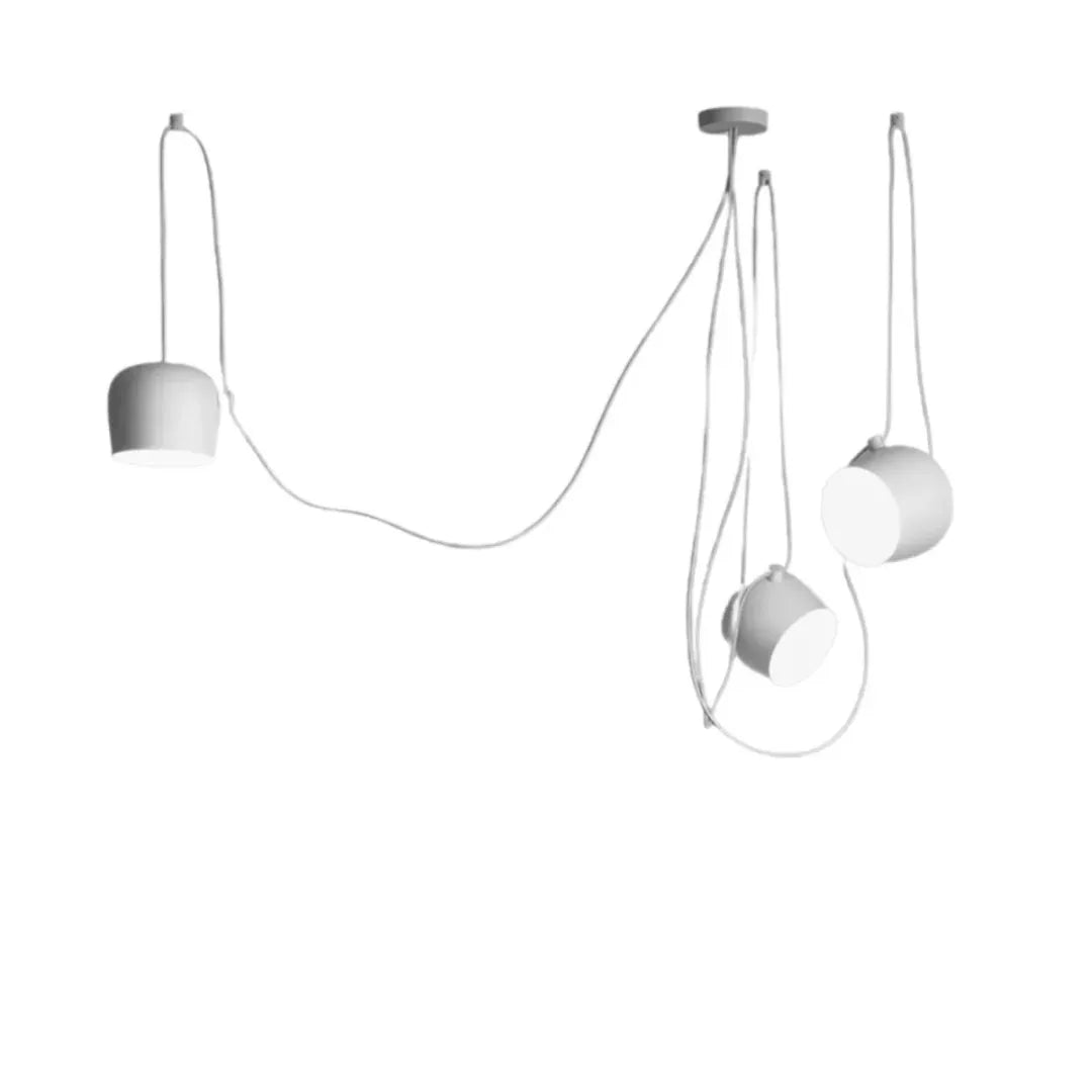 Foto técnica do pendente em fundo branco — Pendente Alumínio 3 Cúpulas Ø24cm — Tonzi