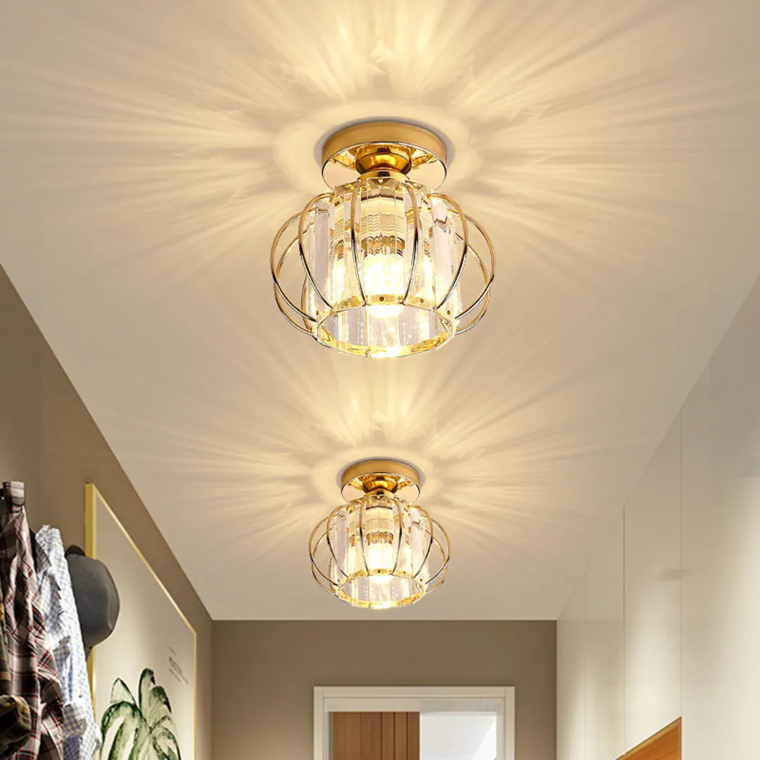 Lustre Luminária de Teto Moderno Cristal Sfera