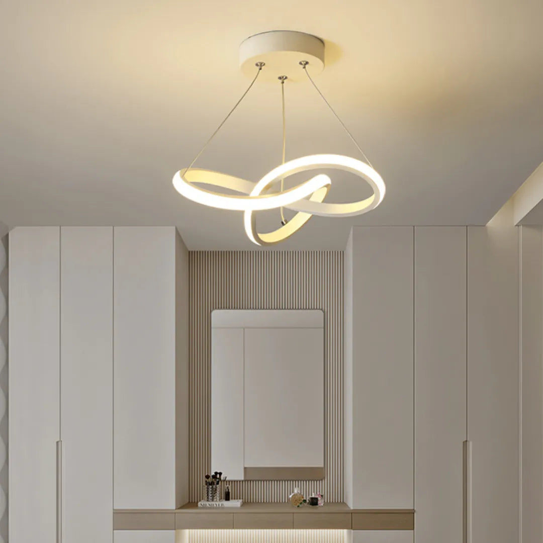 Lustre Pendente Entrelaço Circular Led Luna