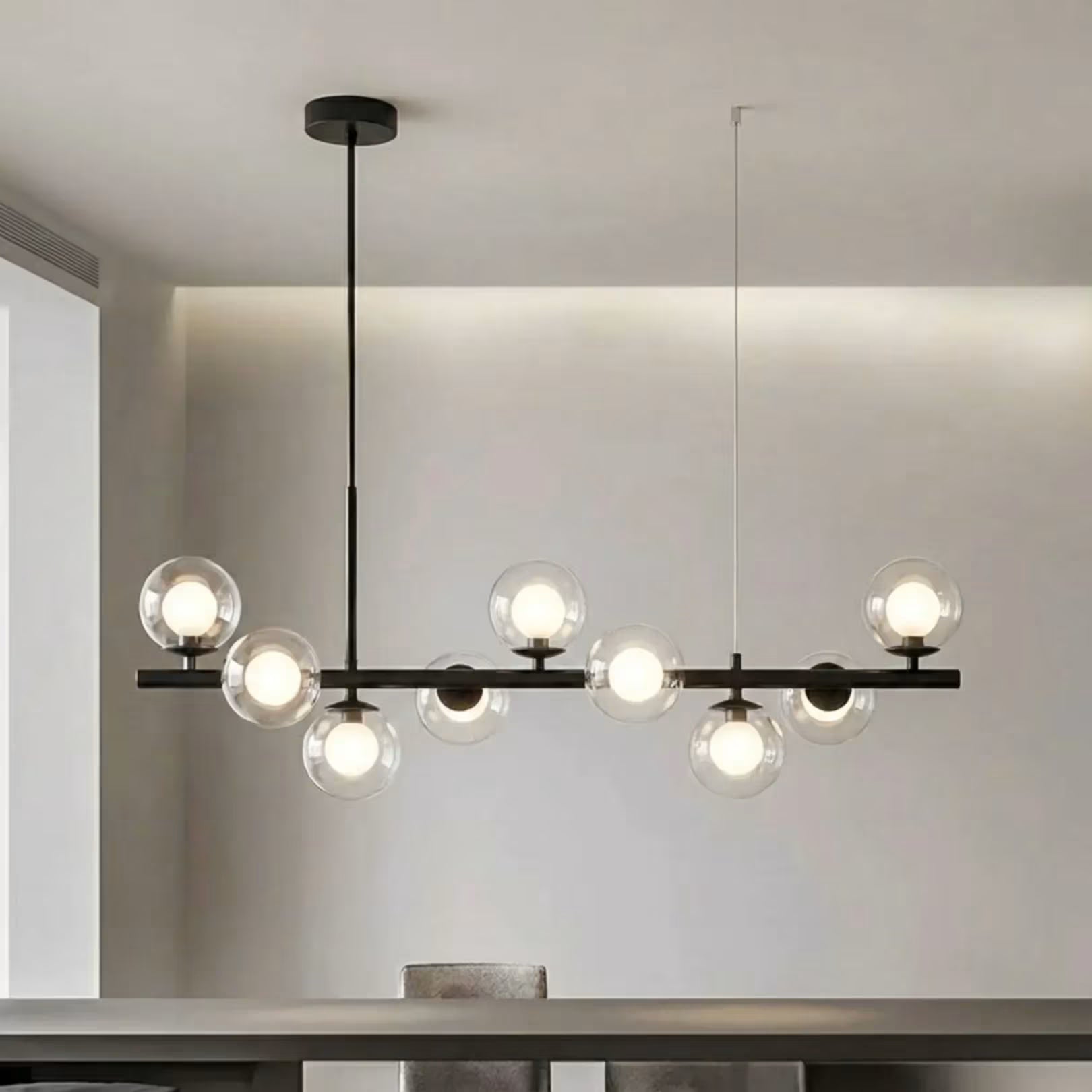 Lustre Pendente Sala de Jantar e Estar Vidro LED