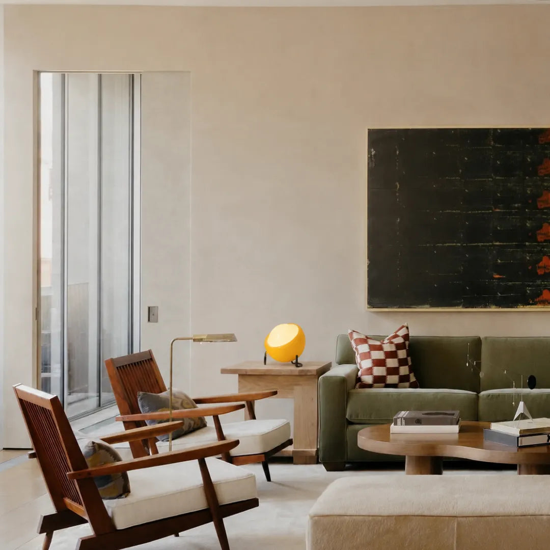 Abajur de Mesa Vidro Fosco Bauhaus
