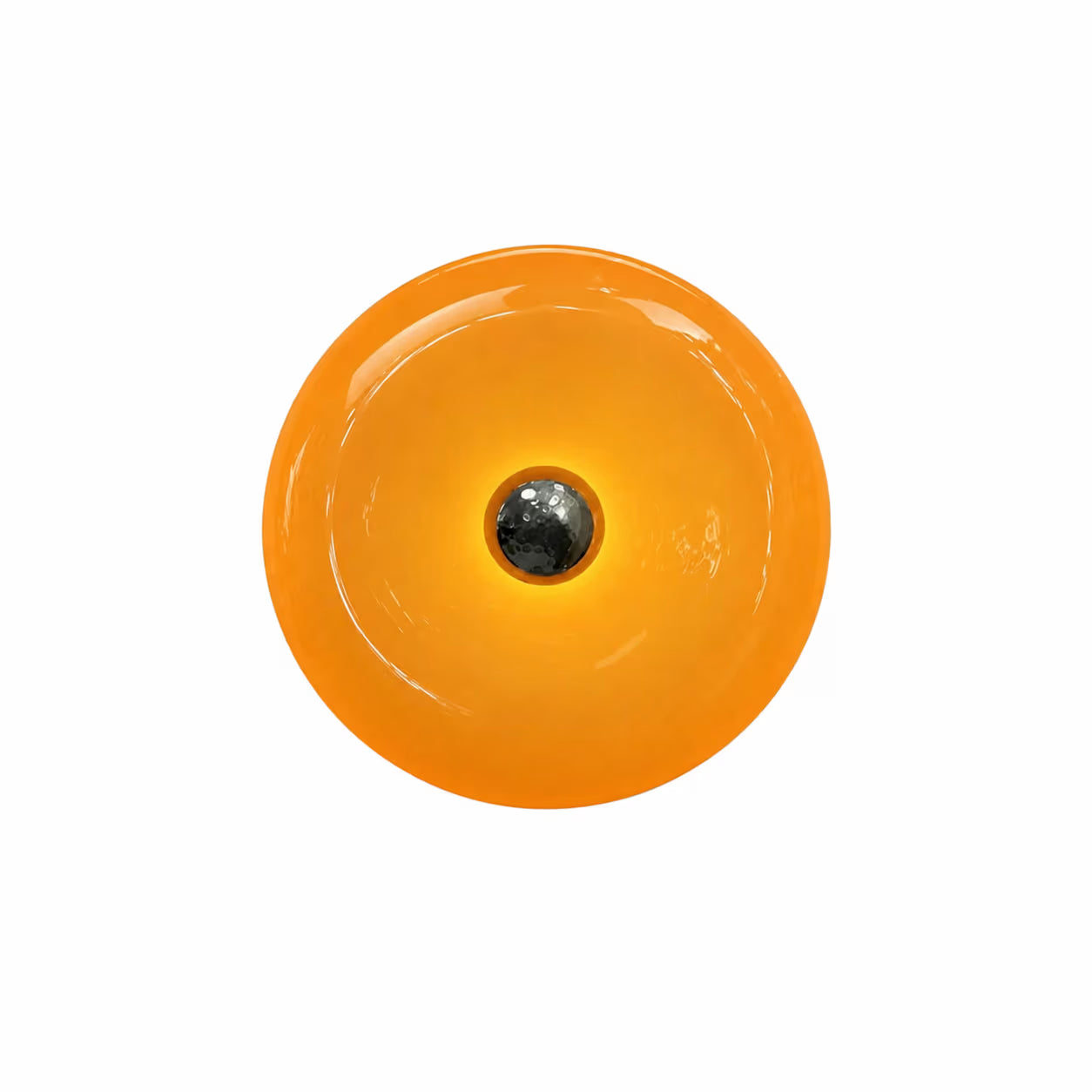 Arandela de Parede LED Vidro Donut Laranja Touch Tricolor