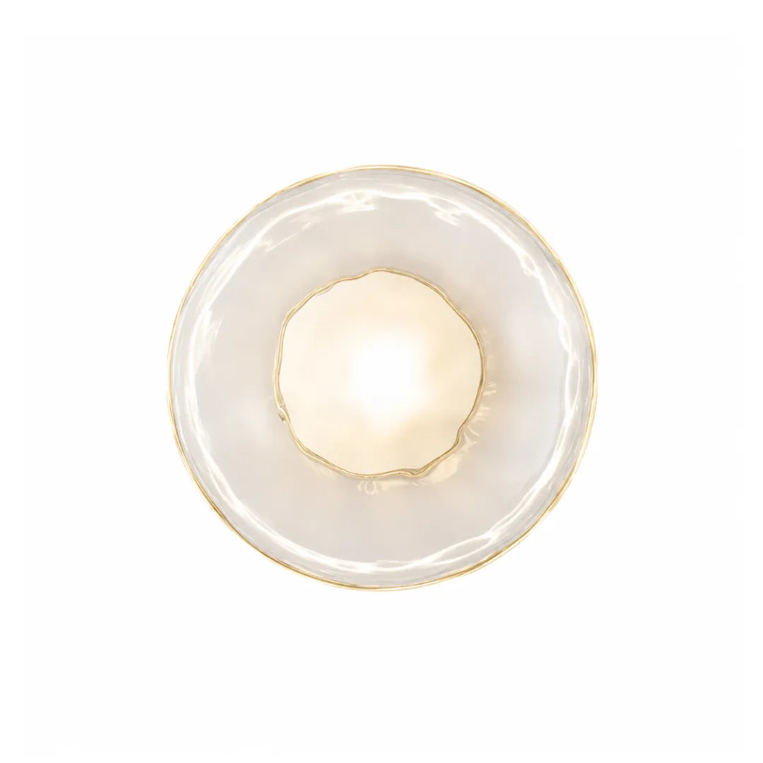 Arandela de parede vidro LED orgânica designer Nácar