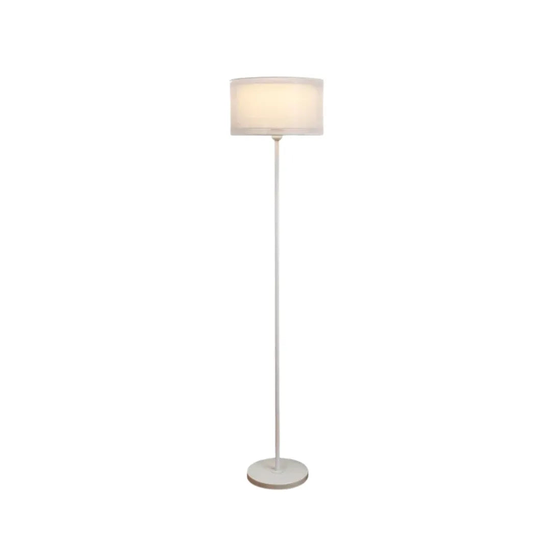 Luminária de chão nórdica Elara Tonzi vista lateral com luz direcionada para cima e para baixo