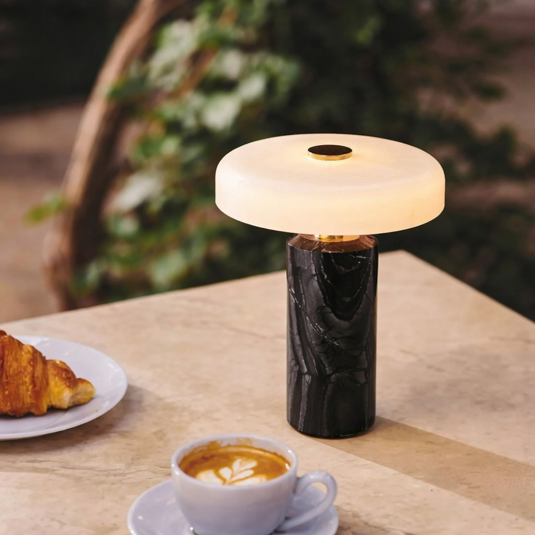  Luminária de mesa portátil mármore LED dinamarquês