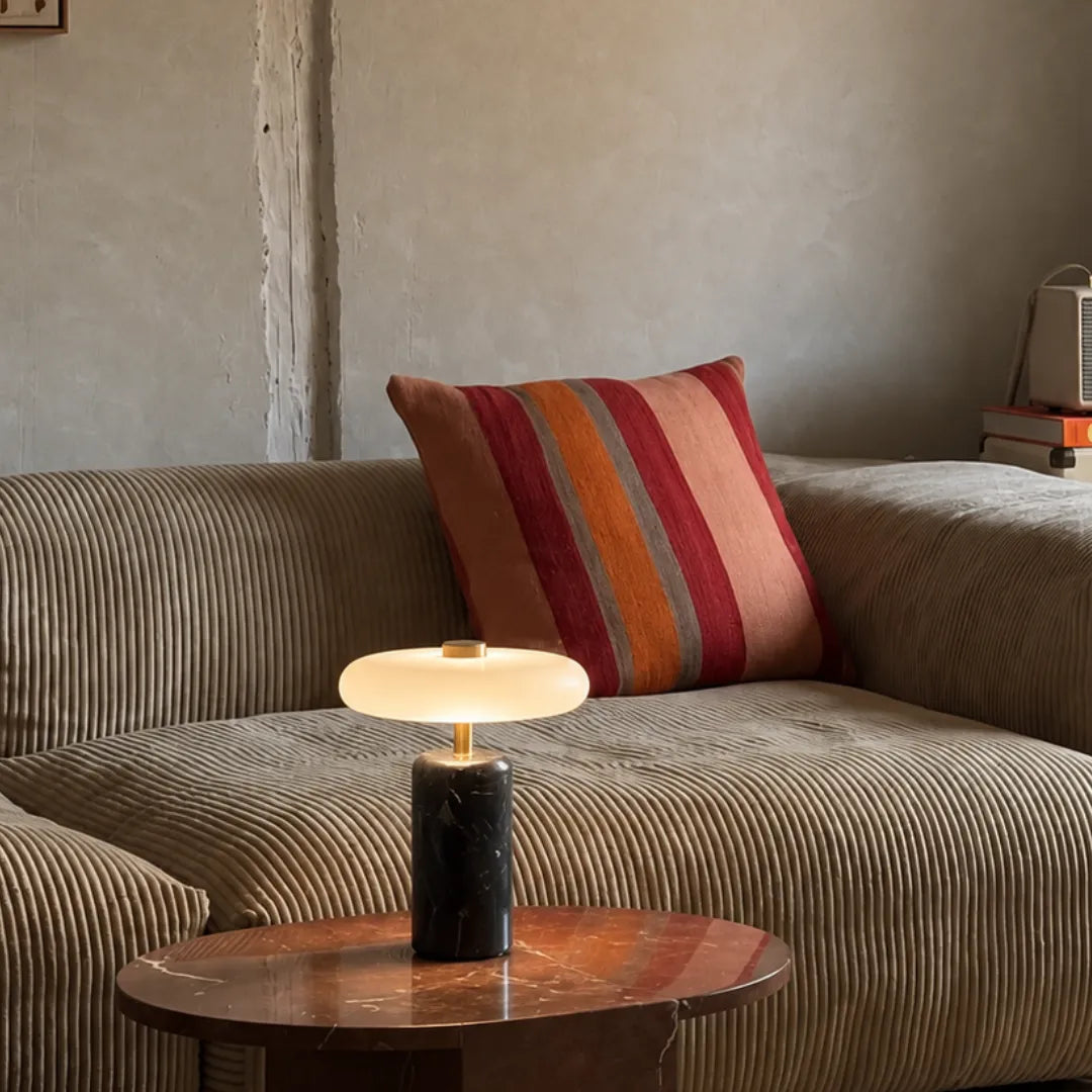 Luminária de mesa portátil mármore LED dinamarquês