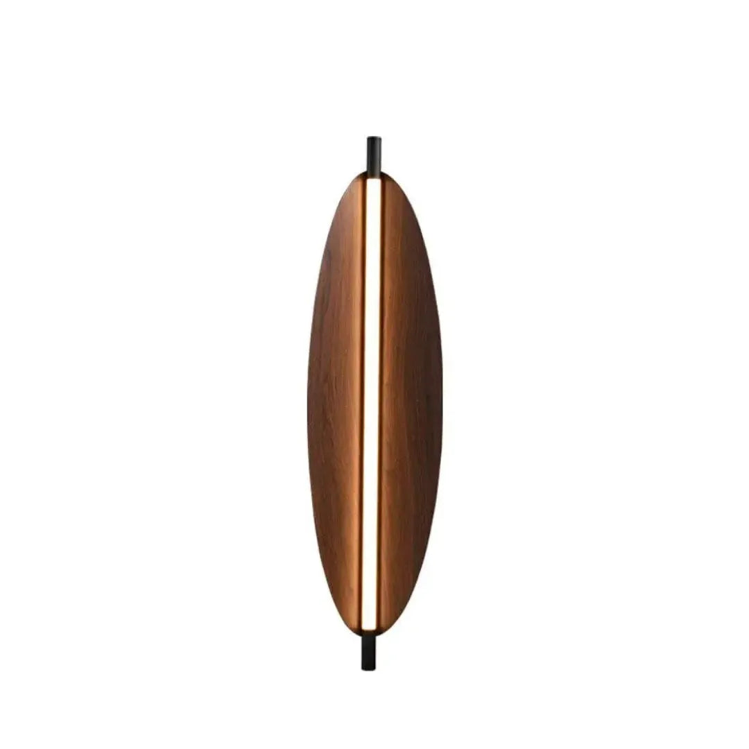 Luminária de Parede LED Minimalista em Madeira Longa