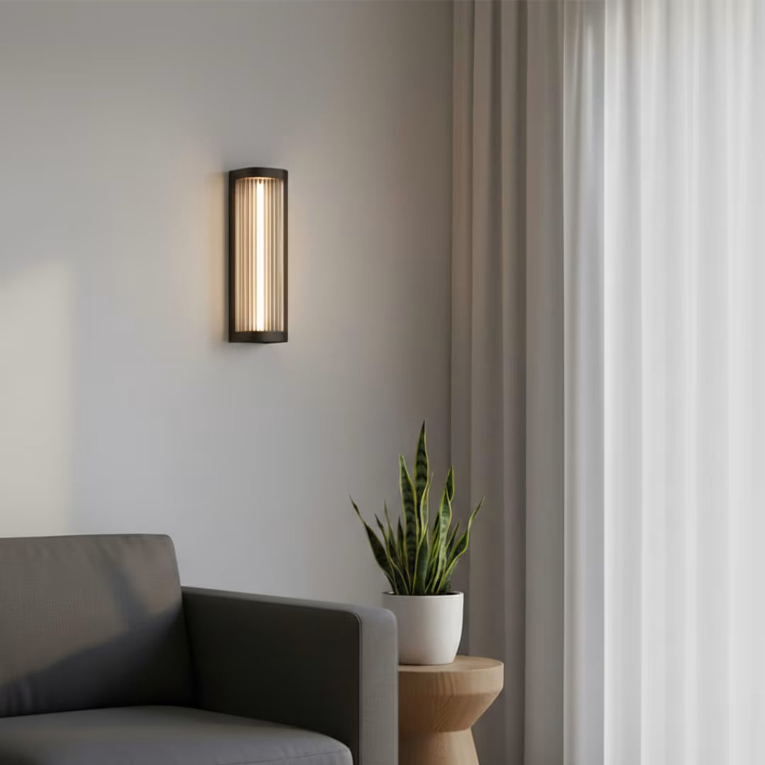 Luminária de parede área externa led moderna