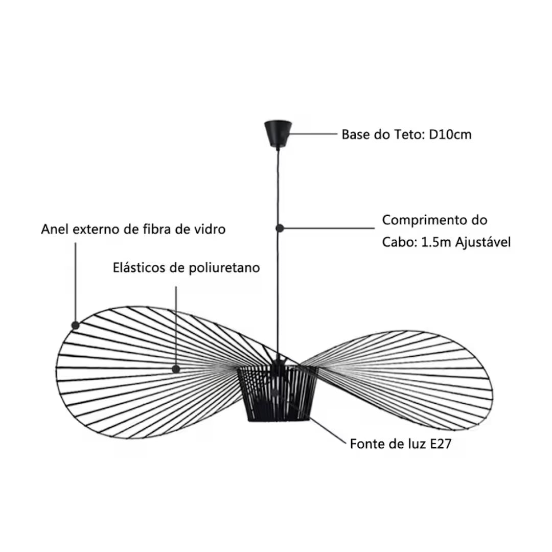 Luminária de teto LED industrial retrô Veyro