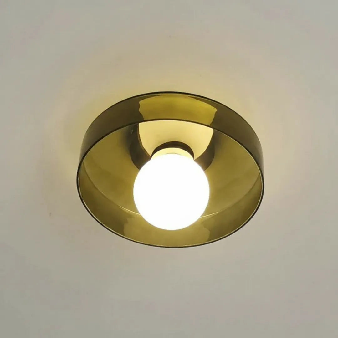 Luminária de Teto Vintage Globo Vidro Leitoso