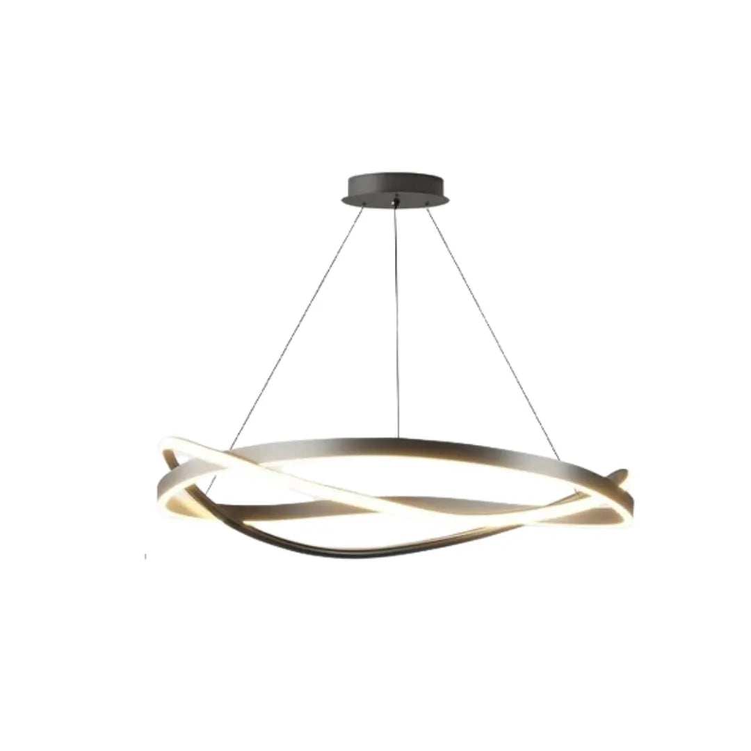 Luminária pendente LED em anel com acabamento fosco fotografada em fundo branco — Luminária Pendente LED Anel Ajustável Moderno — Tonzi