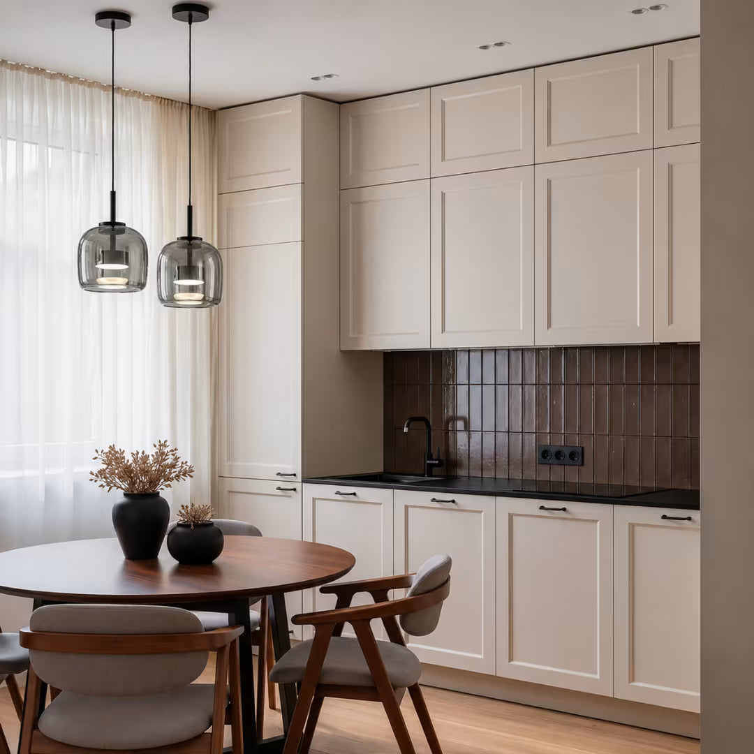 Luminária Pendente Minimalista Moderna Vidro Aurum Ø25cm