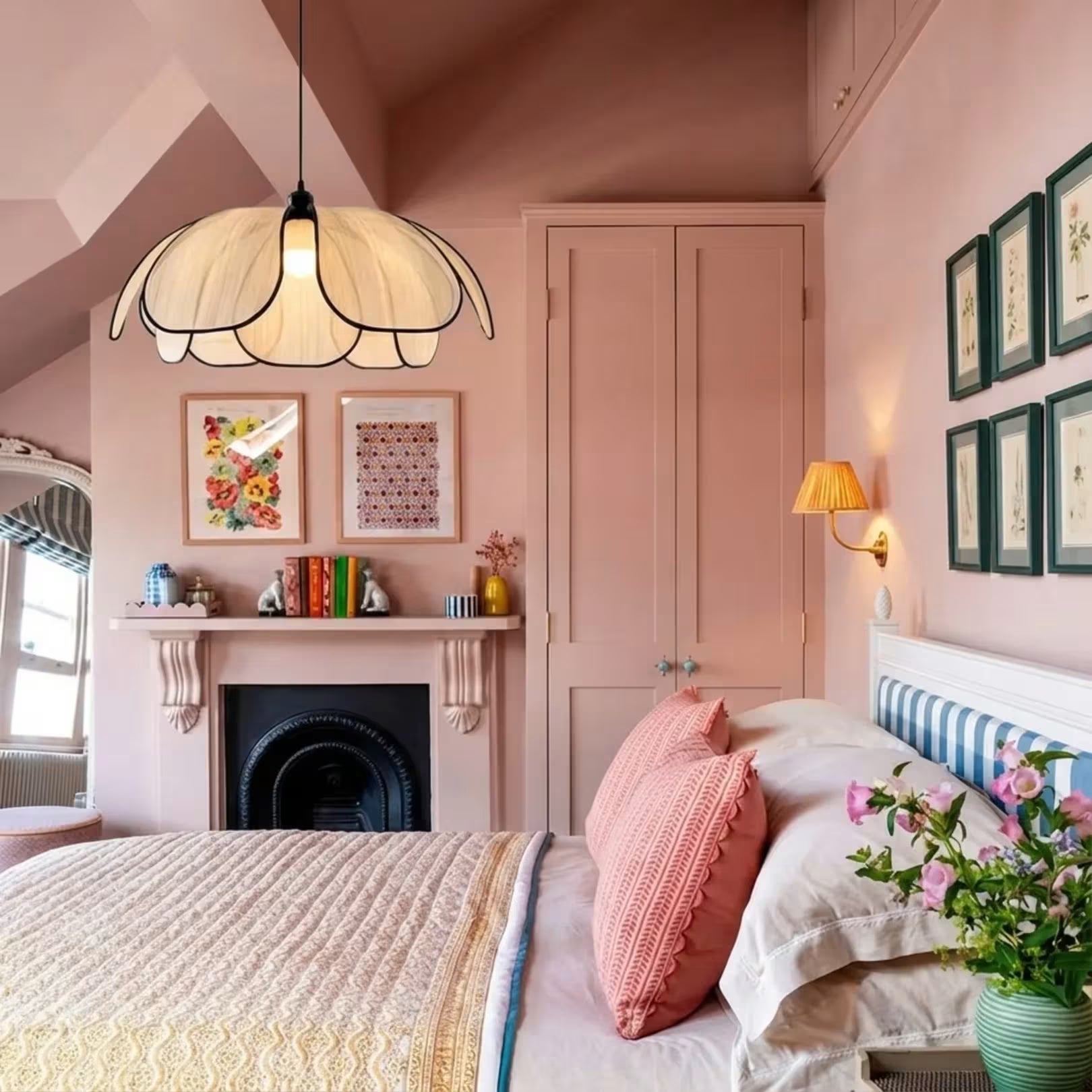 Luminária Pendente Minimalista Vintage Lótus Tecido