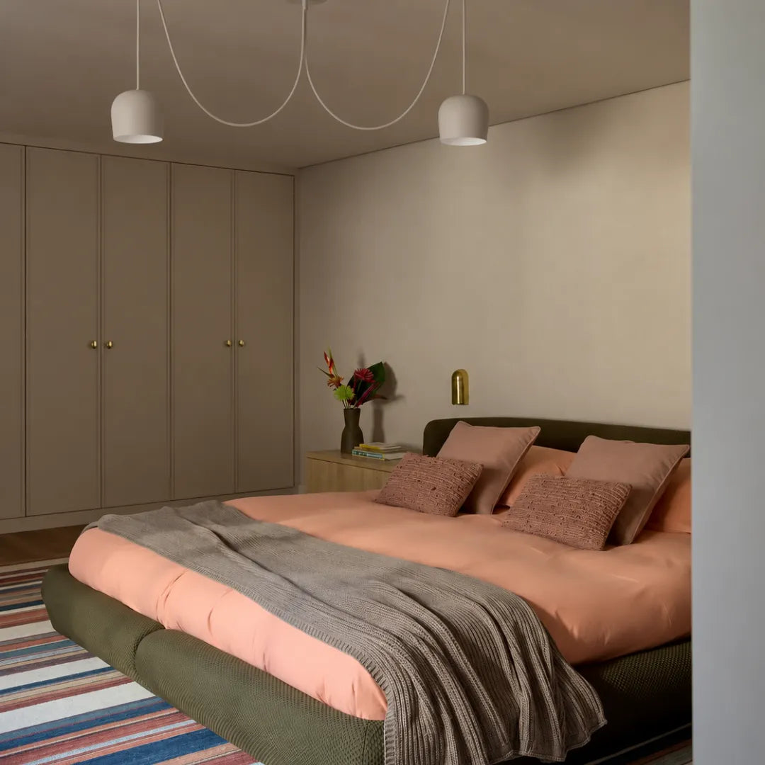 Luminária Pendente Moderna em Alumínio com 2 Cúpulas Ø18cm