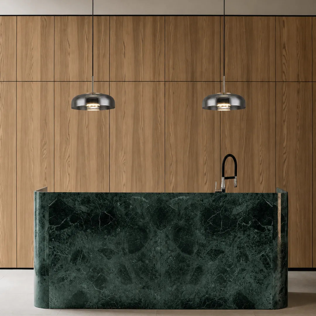 Luminária pendente moderna led vidro suspensão loft