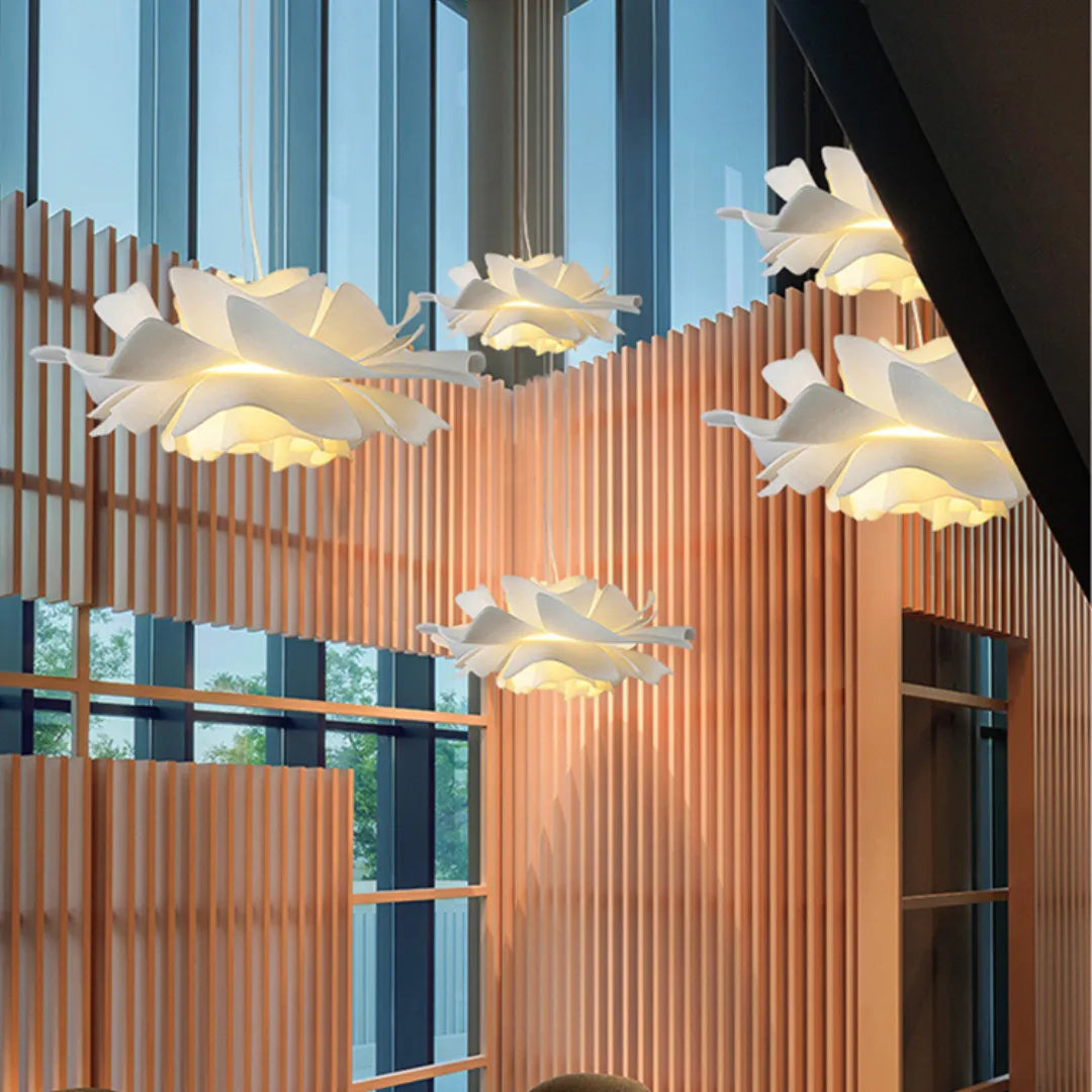 Luminária Pendente Moderna Pétalas Nórdicas Menvora