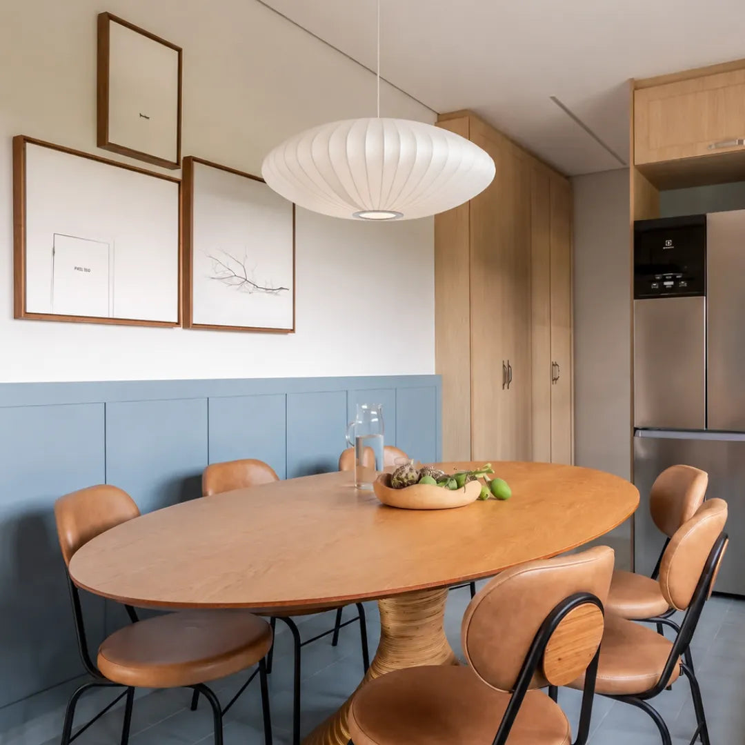 Luminária Pendente Moderna Seda Design Dinamarquês