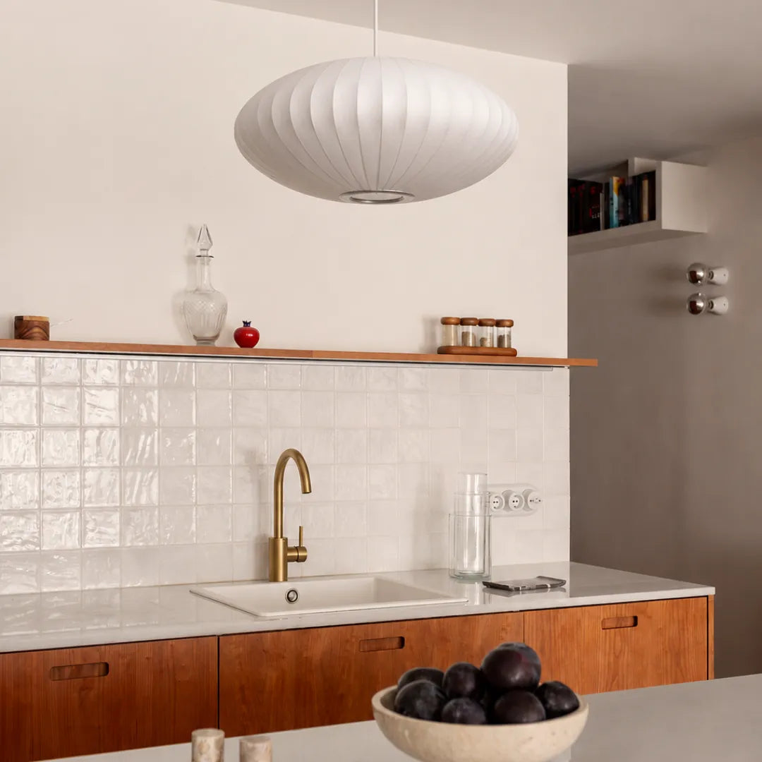 Luminária Pendente Moderna Seda Design Dinamarquês