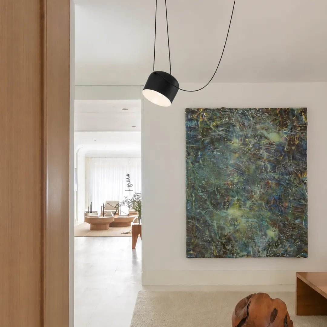 Luminária pendente Moderno em Alumínio 1 Cúpula Ø18cm