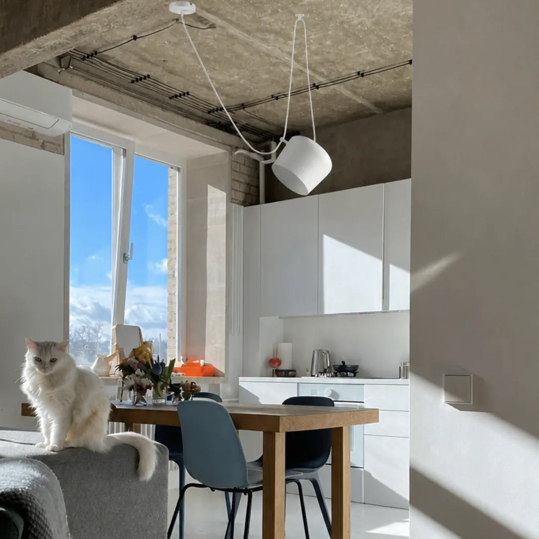 Luminária pendente Moderno em Alumínio 1 Cúpula Ø18cm