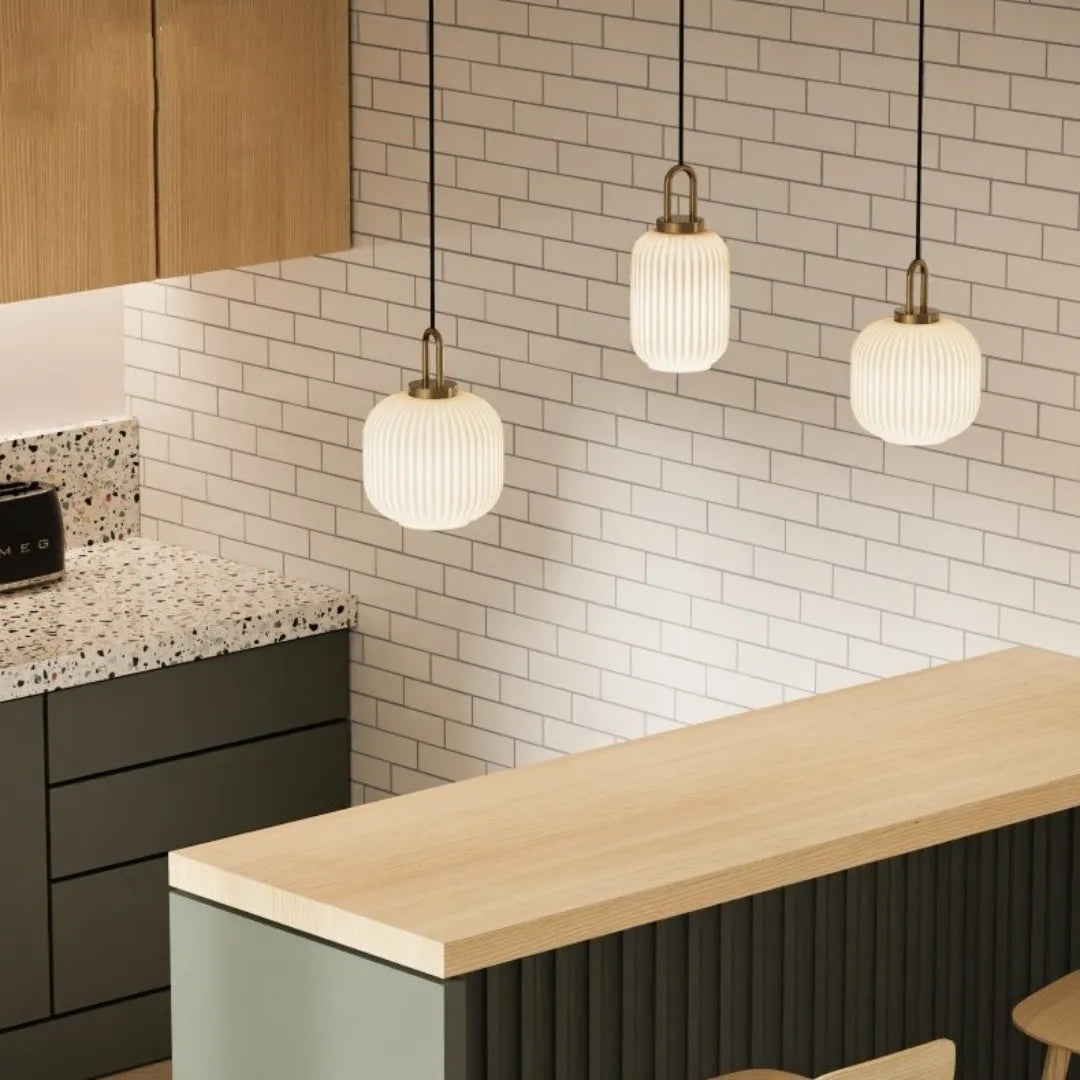 Luminária Pendente Moderno Vidro LED Stripes