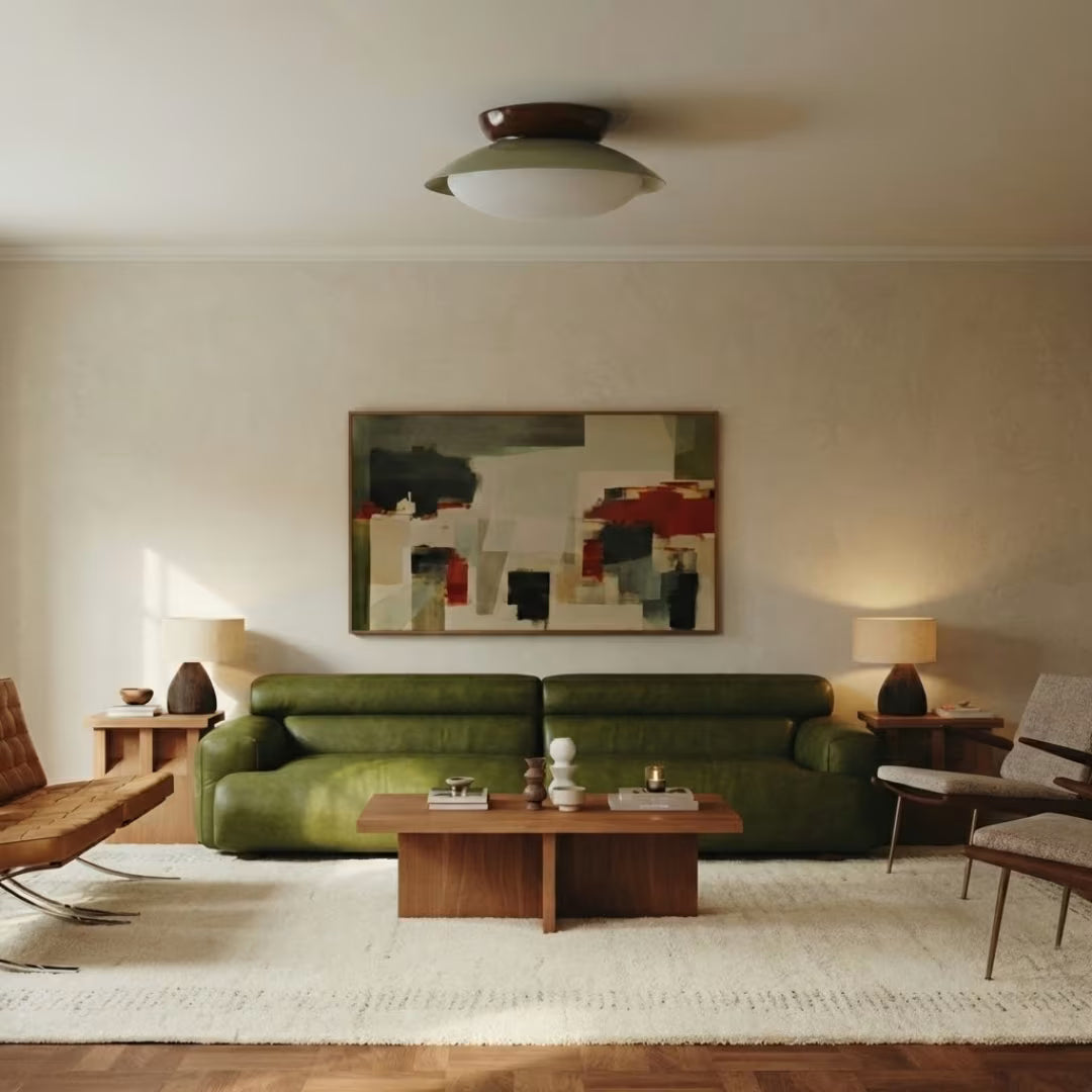 Plafon Zymera em quarto contemporâneo com luz sofisticada — Tonzi