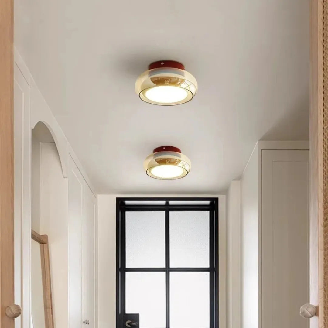 Luminária Plafon LED Vidro Francês Clássico Valen