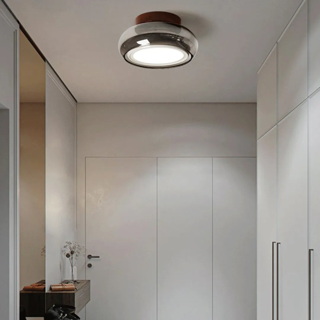 Luminária Plafon LED Vidro Francês Clássico Valen