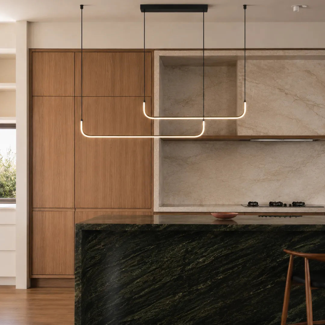Luminária Pendente Linear Dupla em Alumínio LED Retta