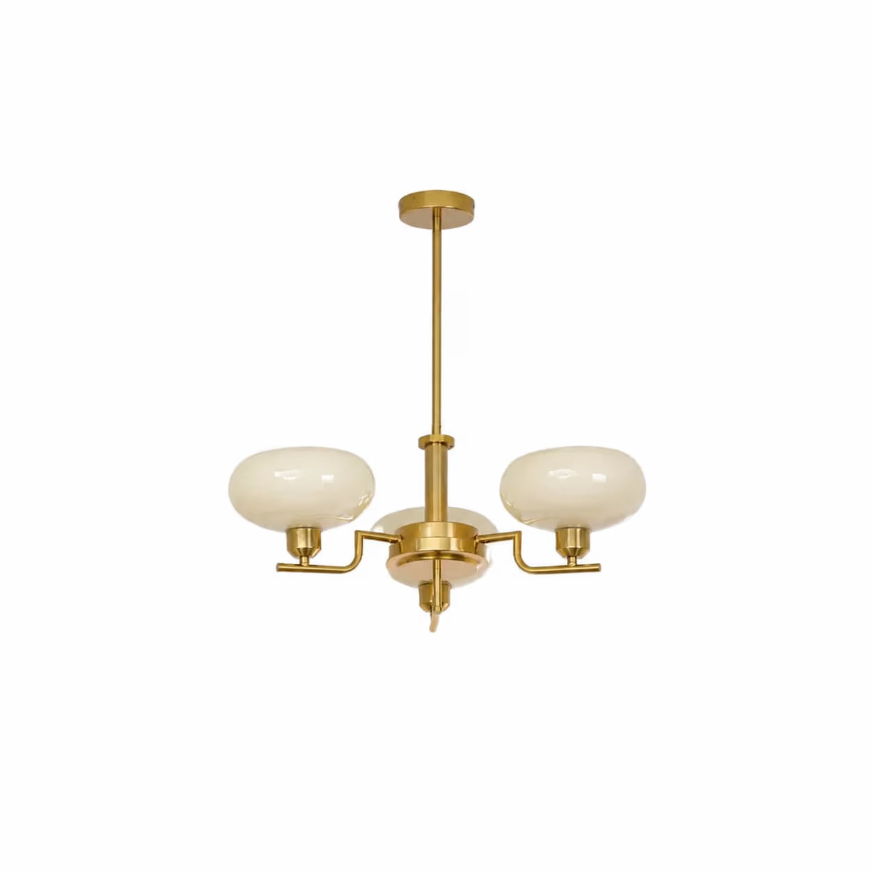 Lustre pendente metal e vidro LED Bauhaus Astro Dourado