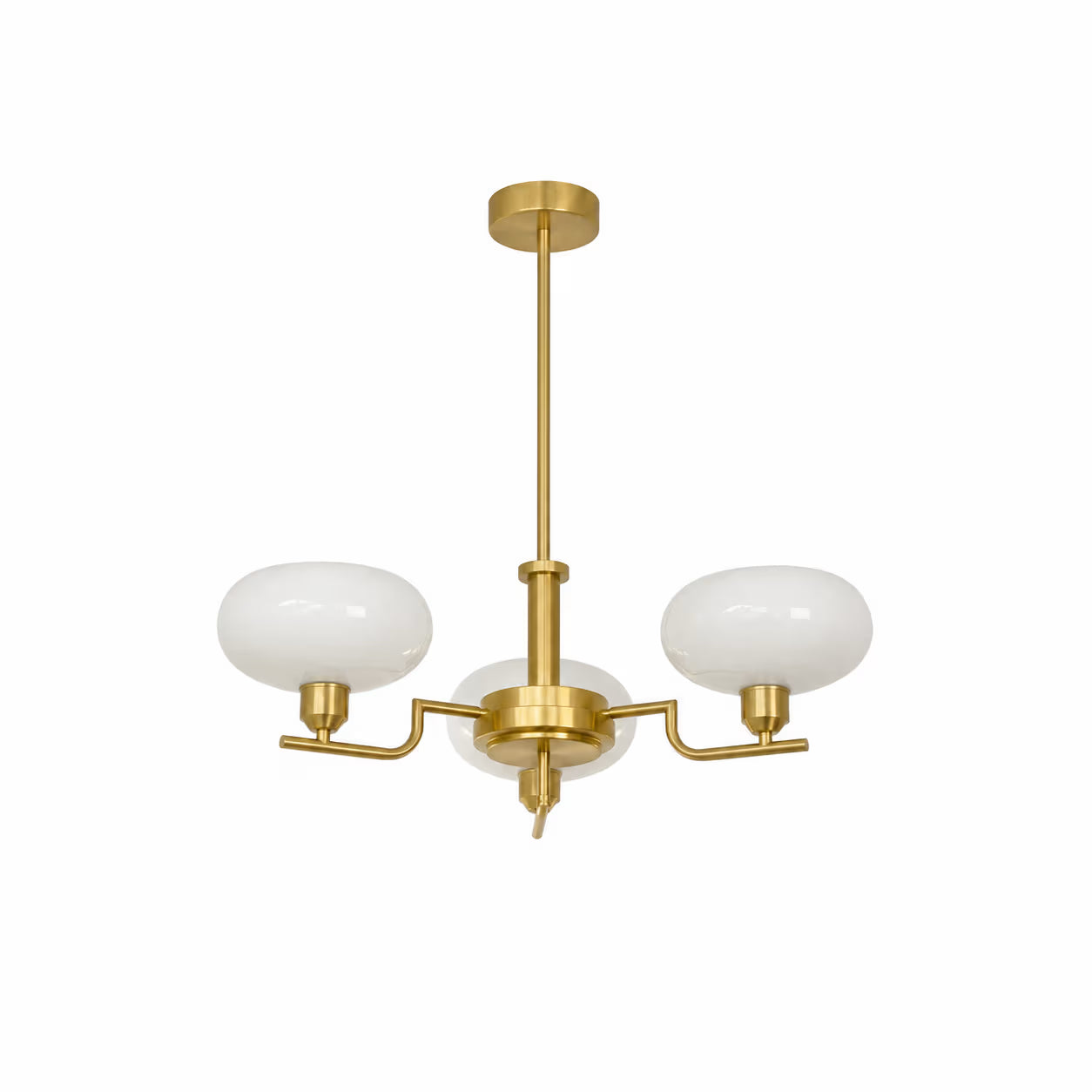 Lustre pendente metal e vidro LED Bauhaus Astro Dourado