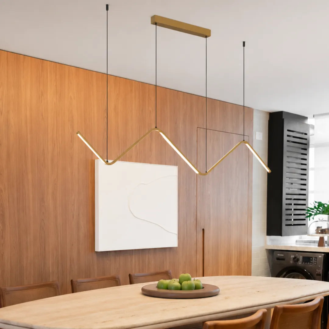 Luminária Pendente Linear Minimalista em Alumínio LED Zeta