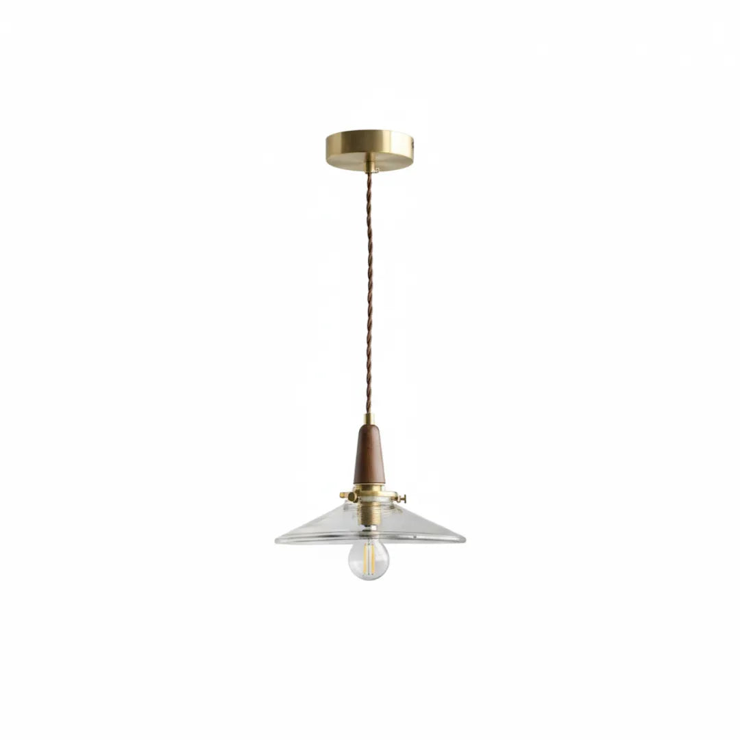 Pendente Auren em vidro em ambiente Mid-Century Modern — Tonzi