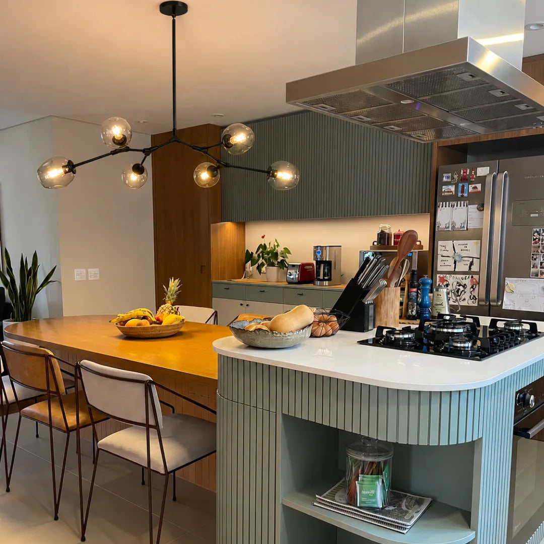 Lustre vidro colorido LED italiano Vetra