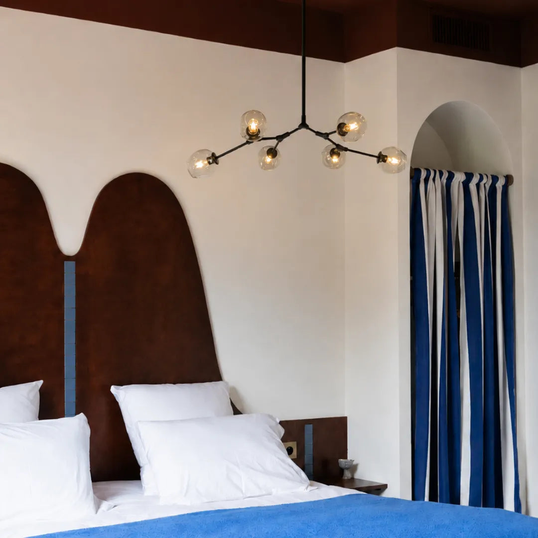 Lustre vidro colorido LED italiano Vetra