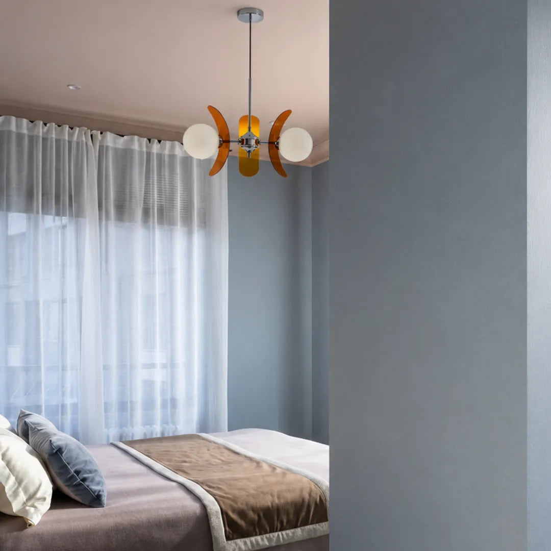 Lustre vidro fosco LED bauhaus Vinta