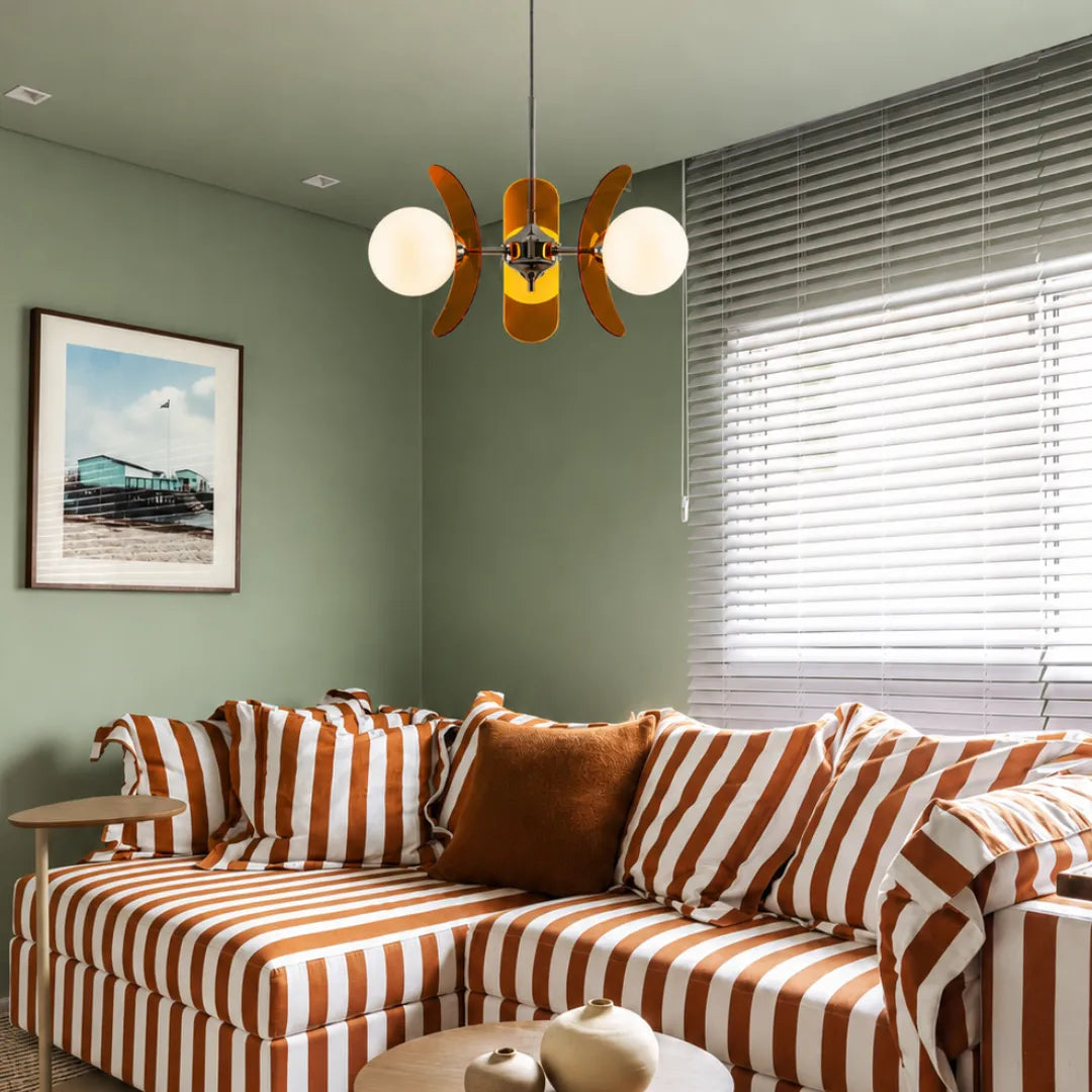 Lustre vidro fosco LED bauhaus Vinta