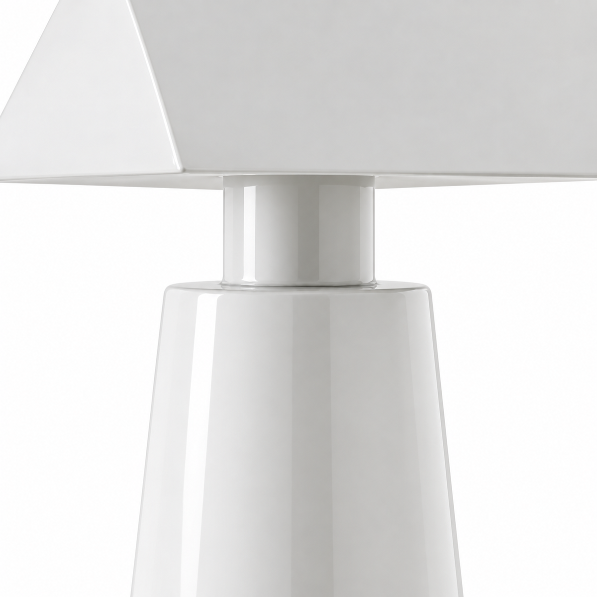 Detalhe da Luminária de Mesa Recarregável LED Touch Prisma Branca