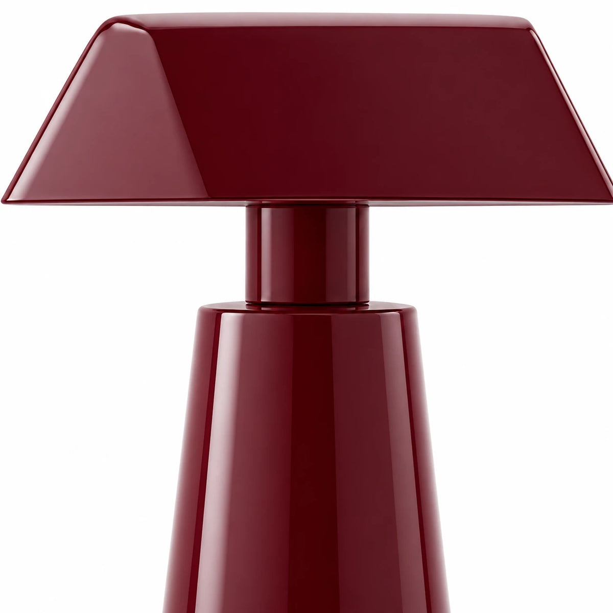 Detalhe da Luminária de Mesa Recarregável LED Touch Prisma Vinho