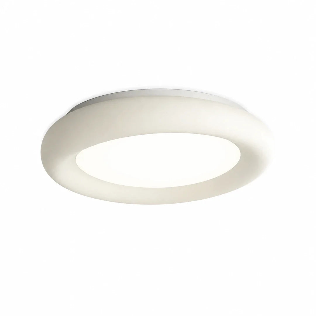 Plafon LED Nimbo branco de 50 cm em fundo branco