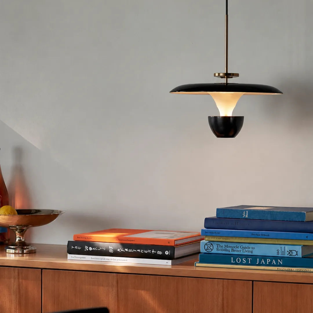 Pendente Lurem em sala de estar contemporânea com três tons de luz — Pendente LED Cozinha Moderna Lurem — Tonzi