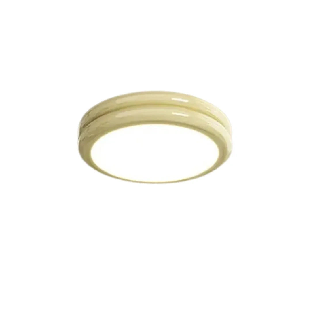 Plafon Acro Amarelo em acrílico sobre fundo branco — Plafon Moderno Minimalista em Acrílico Acro Amarelo — Tonzi