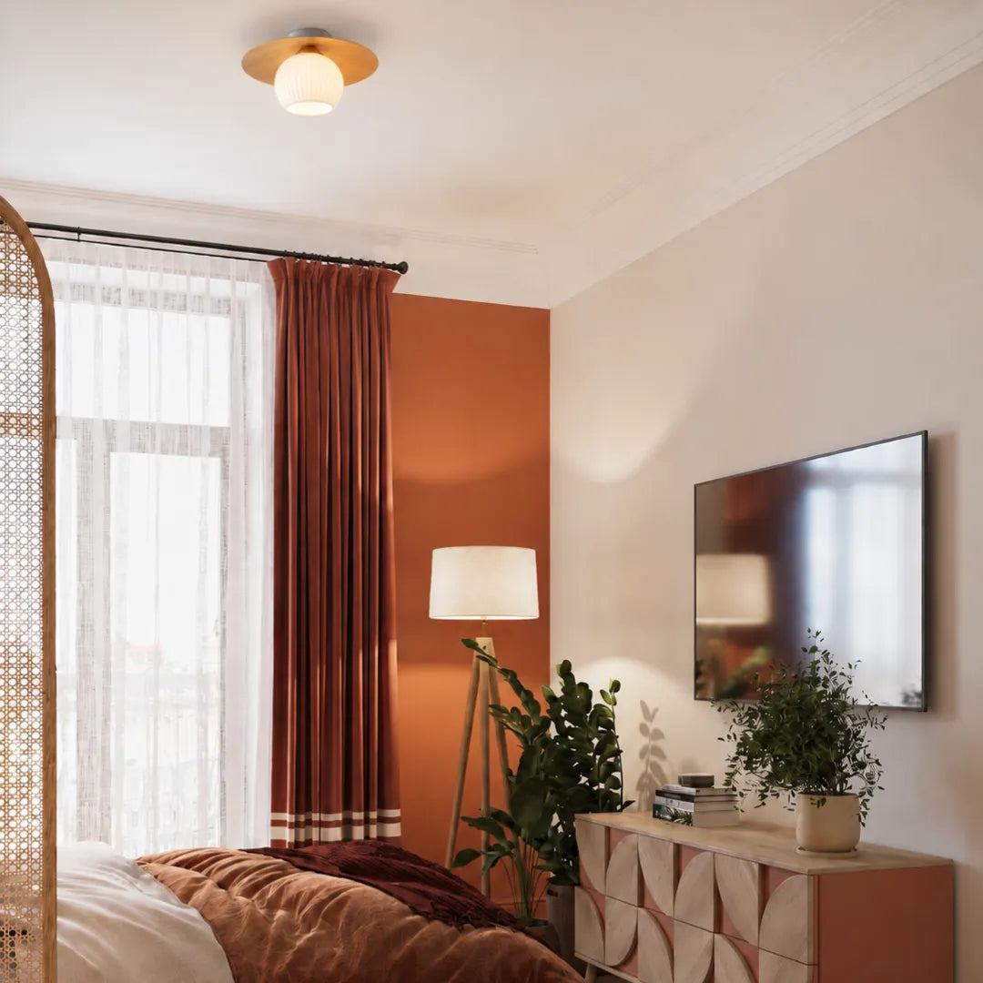 Plafon de teto estampa em mármore LED art déco Vena
