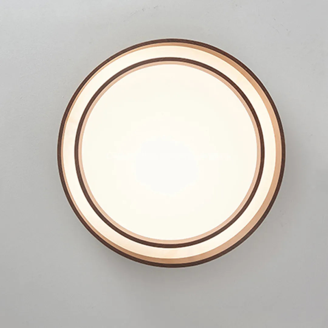 Plafon de Teto LED Madeira Nogueira Nórdika