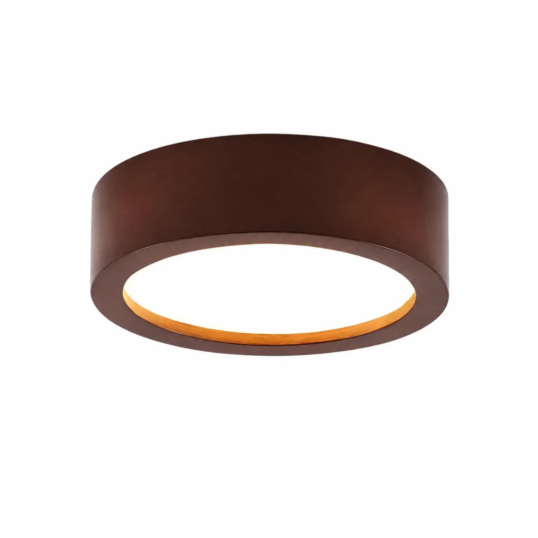 Plafon de teto madeira maciça LED japandi Hinoki