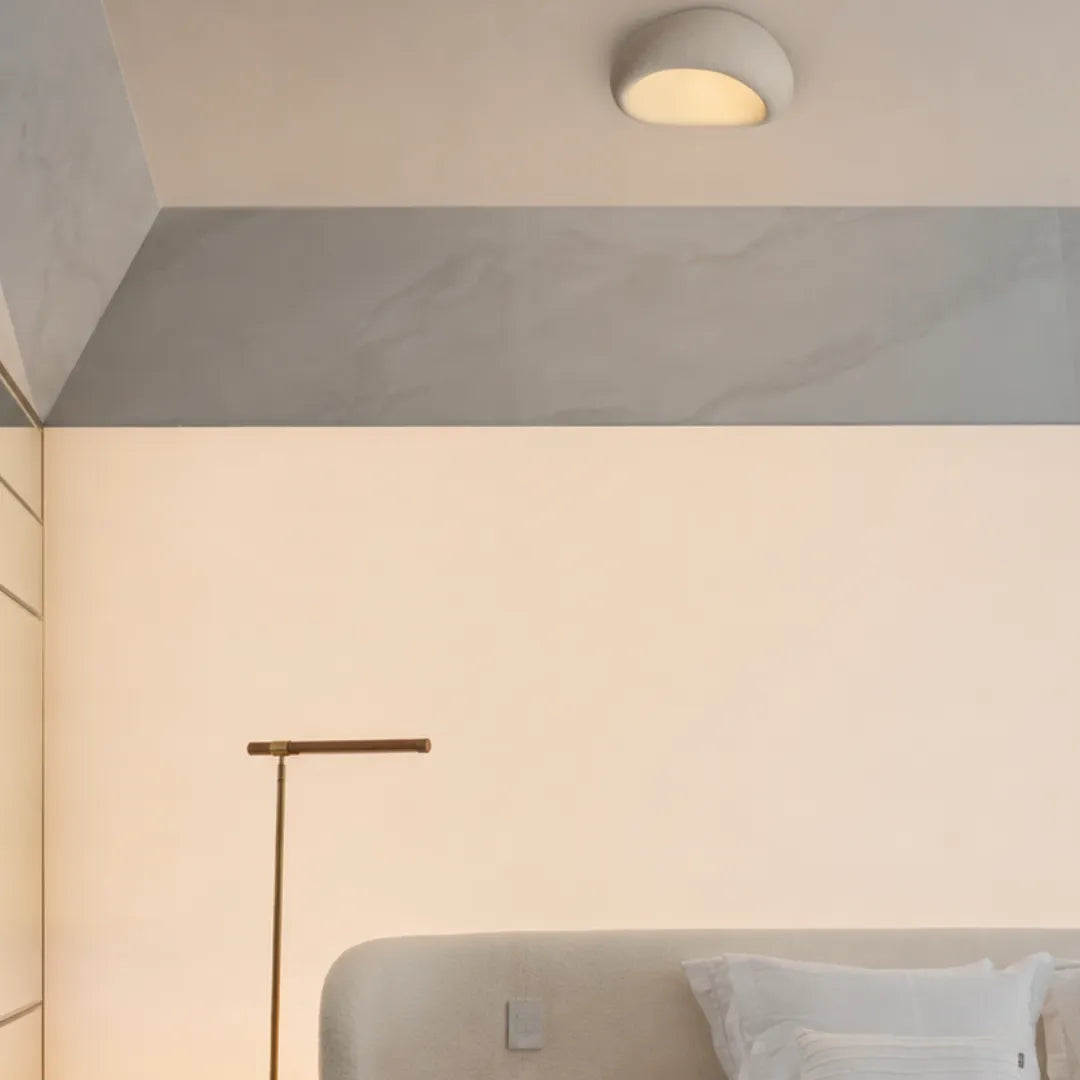 Plafon Nórdico Minimalista em Resina Wabi-Sabi Reso