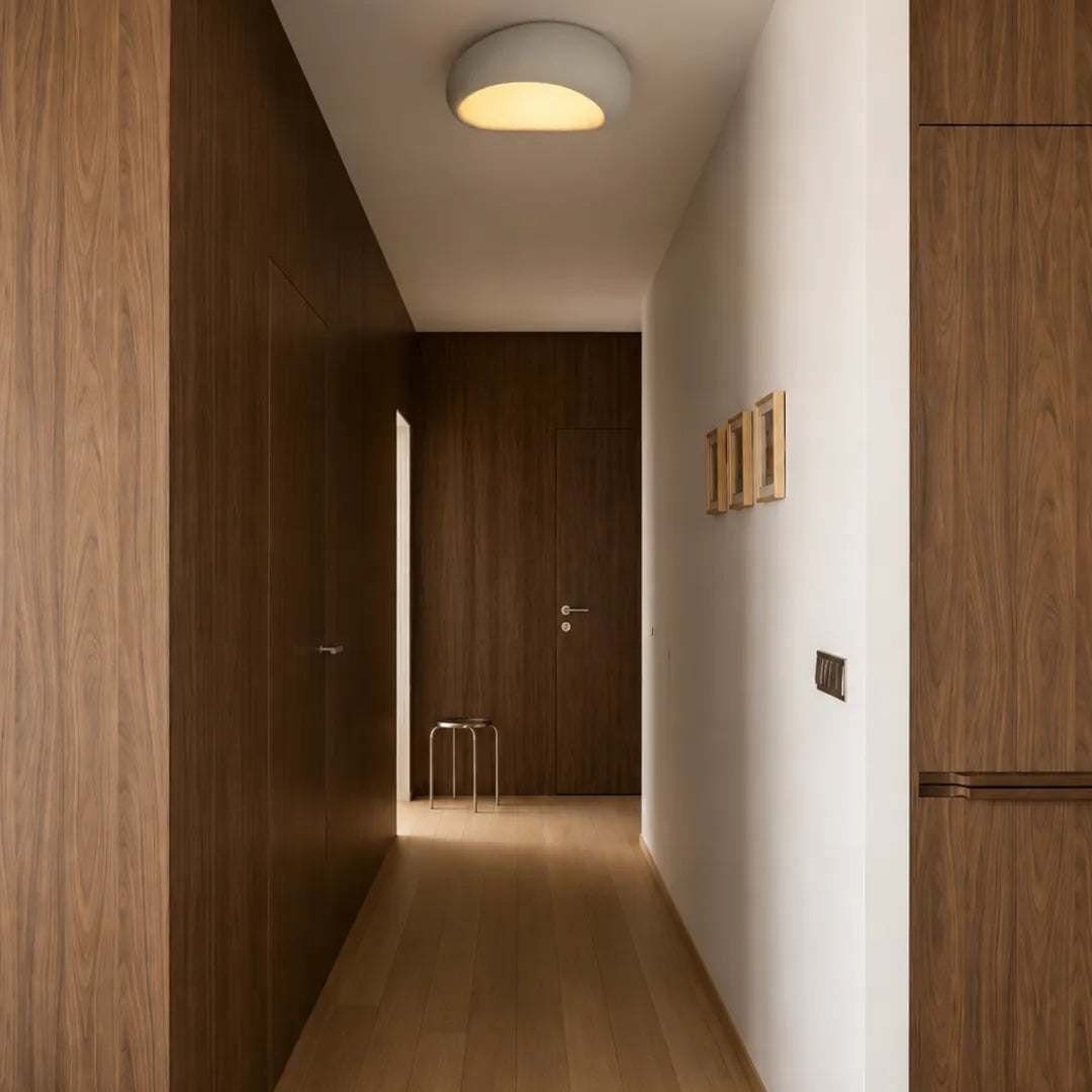 Plafon Nórdico Minimalista em Resina Wabi-Sabi Reso