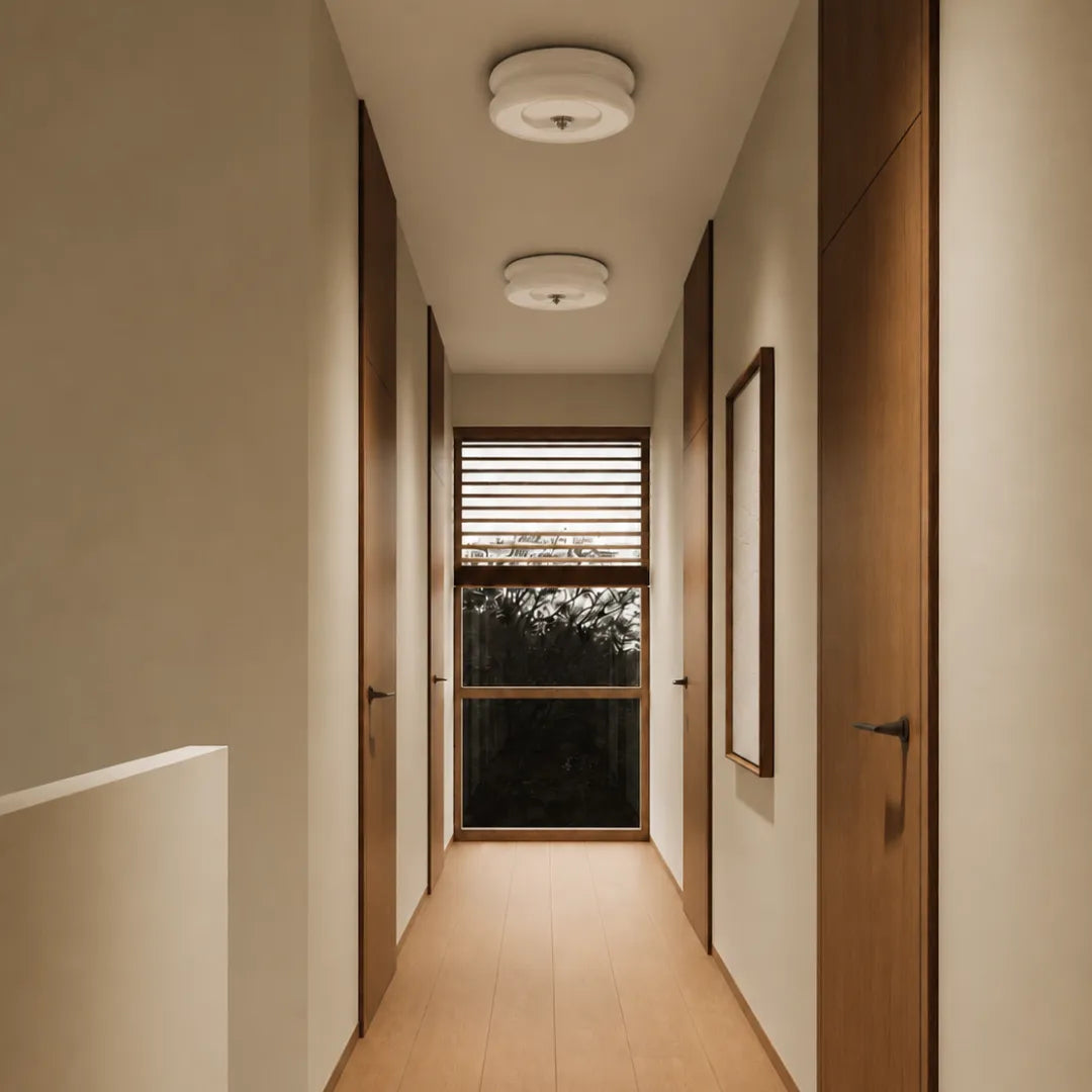 Plafon de teto vidro LED Bauhaus minimalista Opala