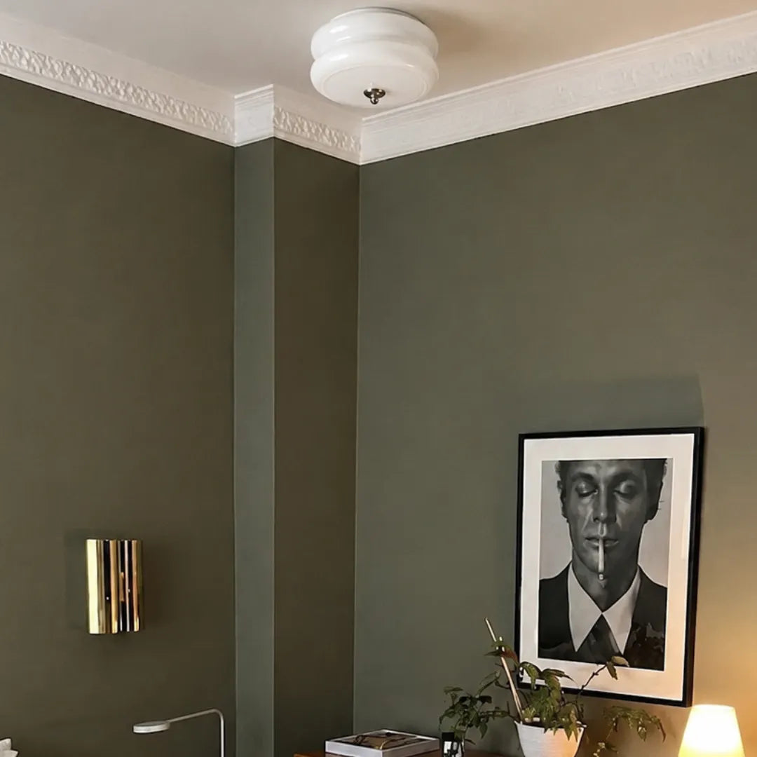 Plafon de teto vidro LED Bauhaus minimalista Opala